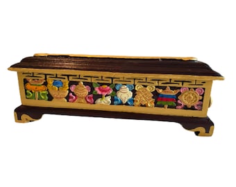 Tibetan Pagoda Style Wooden Incense Burner Holder or Aromatherapy Organic Sandalwood/Juniper Berry/Meditation/Rose Incense Handmade in Nepal
