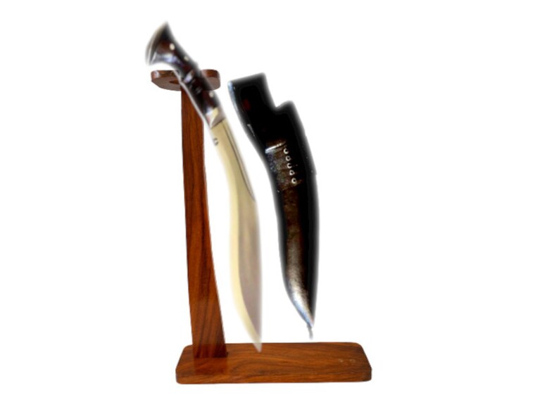Gurkha Handmade Kukri Knife For Decoration Purpose - Authentic Handmade Nepali Gurkha Khukuri Kukri Knife with Sheath Plus Stand On Option image 9