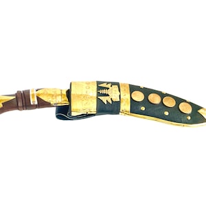 Gurkha Handmade Kukri Knife For Decoration Purpose - Authentic Handmade Nepali Gurkha Khukuri Kukri Knife with Sheath Plus Stand On Option 12" Deco Kukri
