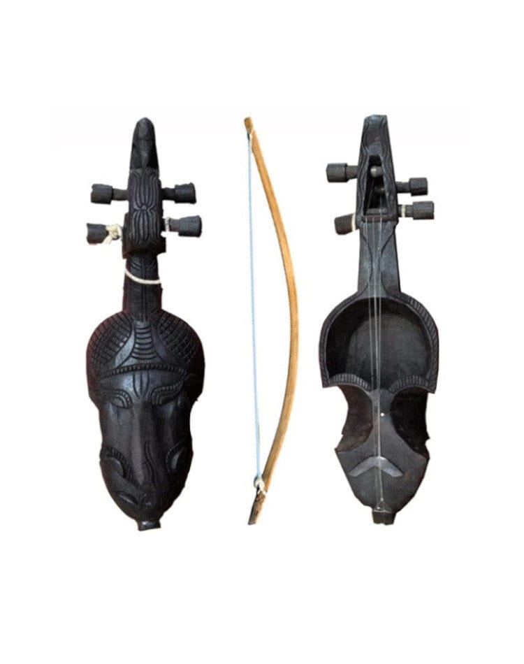 Sarangi Traditional Nepali Folk Musical Instrument Violin Live Play Gaine Sarangi Made In Nepal for Learn Professional Music & Decoration