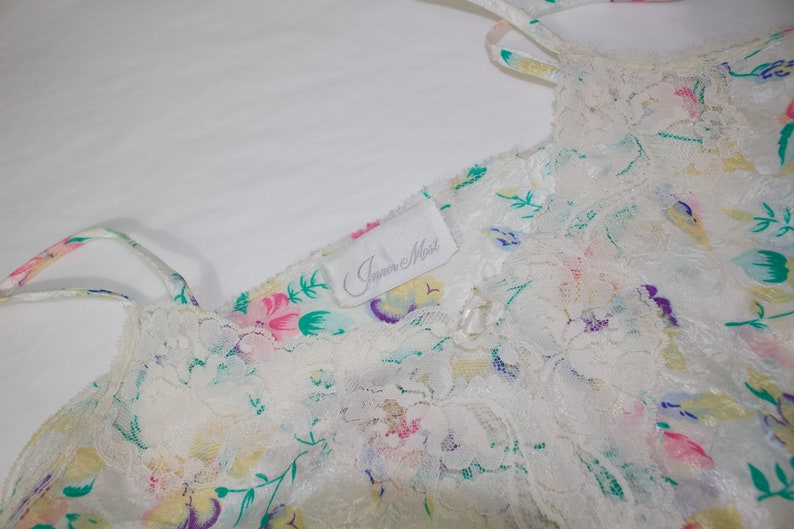 80 year old nightie holographic fabric fine lace