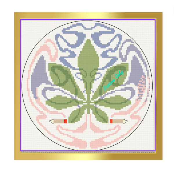 Modern Cross Stitch Pattern, Fun Cross Stitch, Subversive Cross Stitch, Smoky Leaf Cannabis Cross Stitch, 420, Stoner, Legalize, Mariju