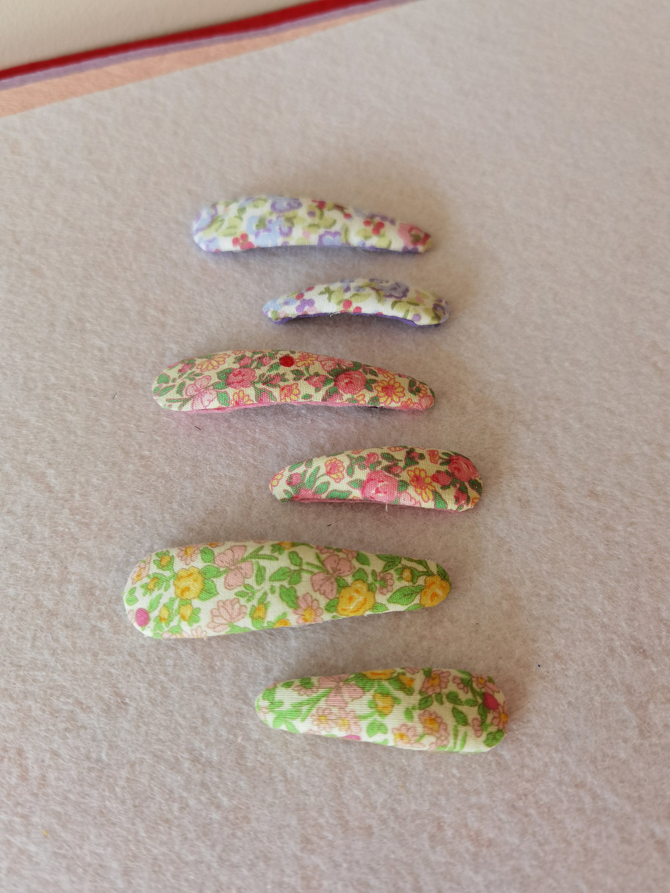 Fabric Covered Snap Clip Hair Clip Etsy