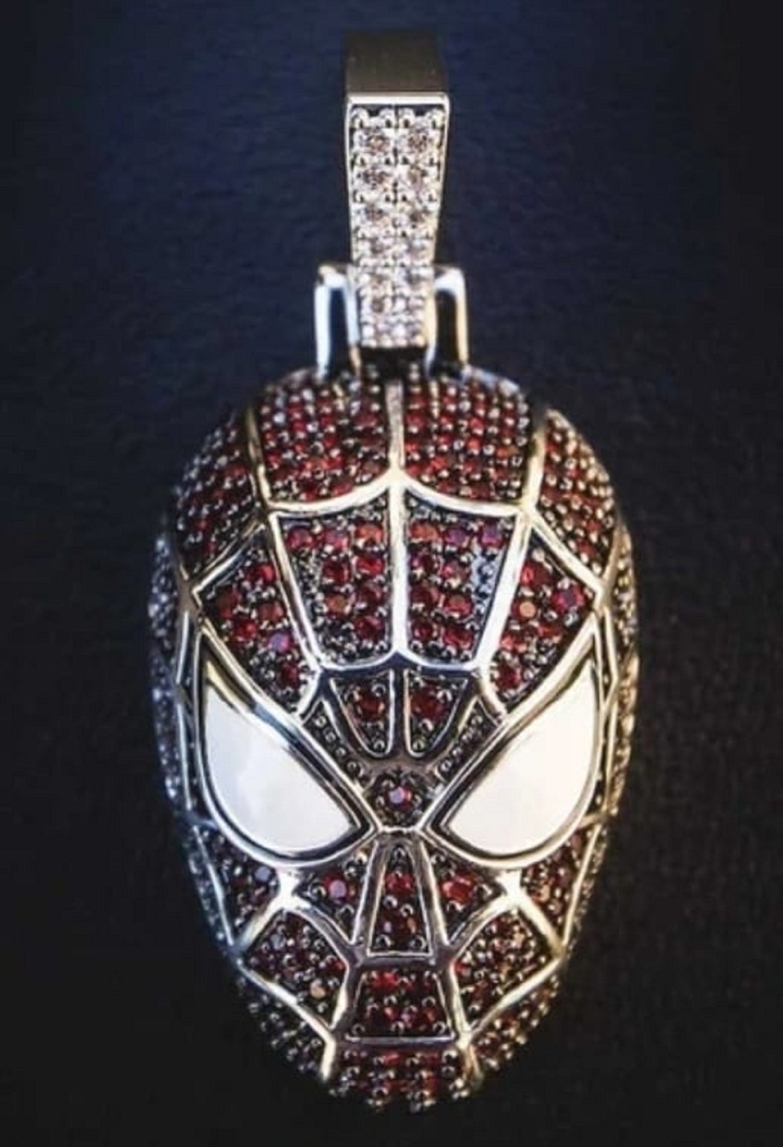 Spider Man Pendant Sterling Silver Spider Man Shape Men's Etsy