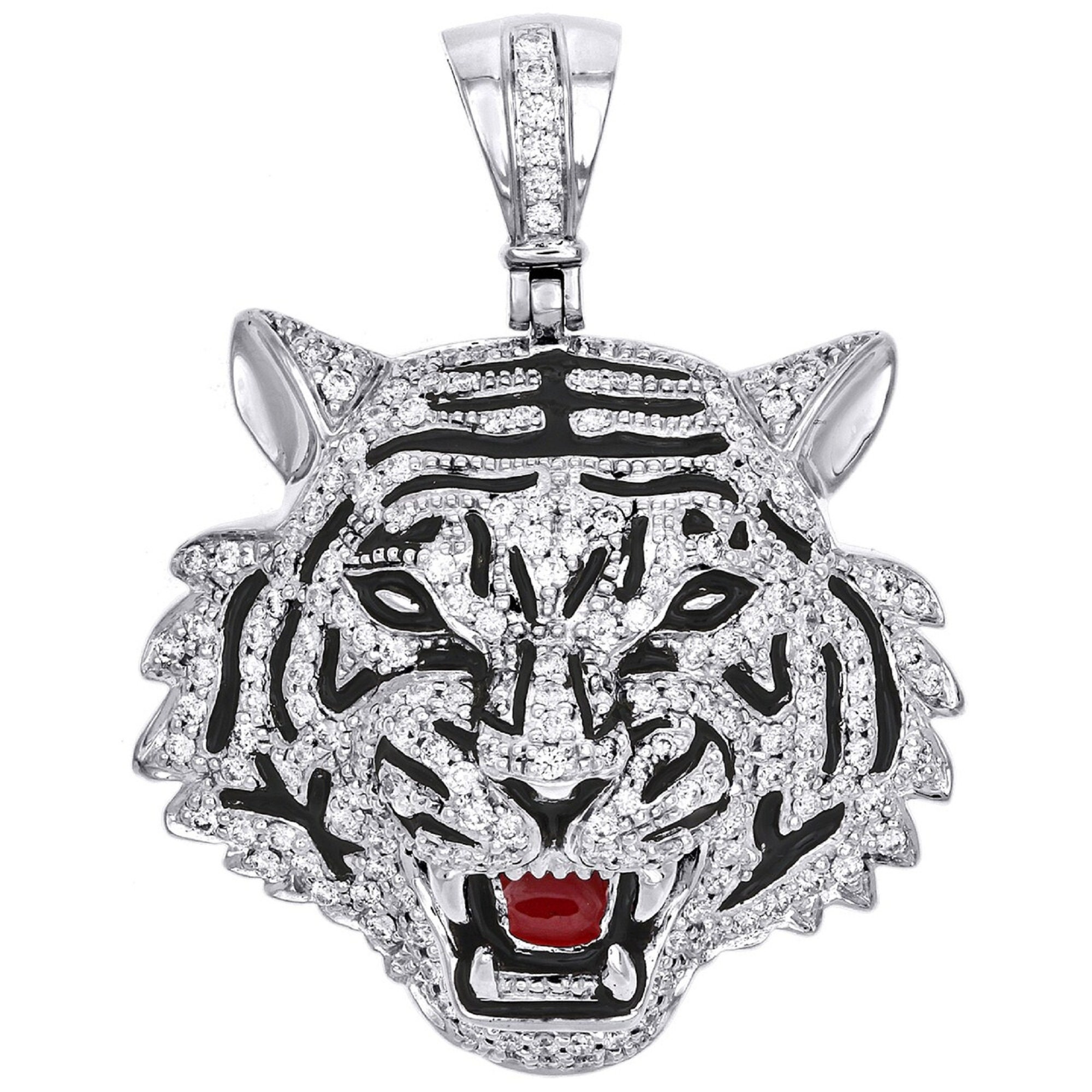 925 Sterling Silver Pendant Silver Tiger Pendant 925 Tiger | Etsy