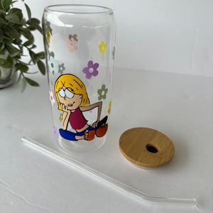 Personalized Lizzie McGuire Iced Coffee Glass Cup: Y2K Nostalgia Gift