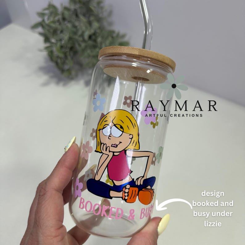 Lizzie McGuire Glass Can Cup: 90s Iced Coffee Glassware image 4