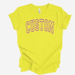 Personalized Neon Comfort Colors® T-Shirt – Custom Puff Print Tee, Neon Bright Shirt