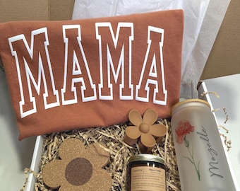 Personalized Mama Basket with Shirt: First Time Mom Hamper Set