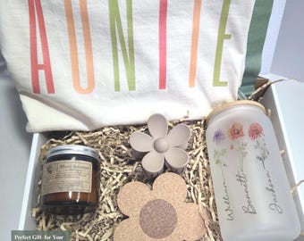 Personalized Auntie Gift Box with a Shirt: Birthday Gift for Aunt