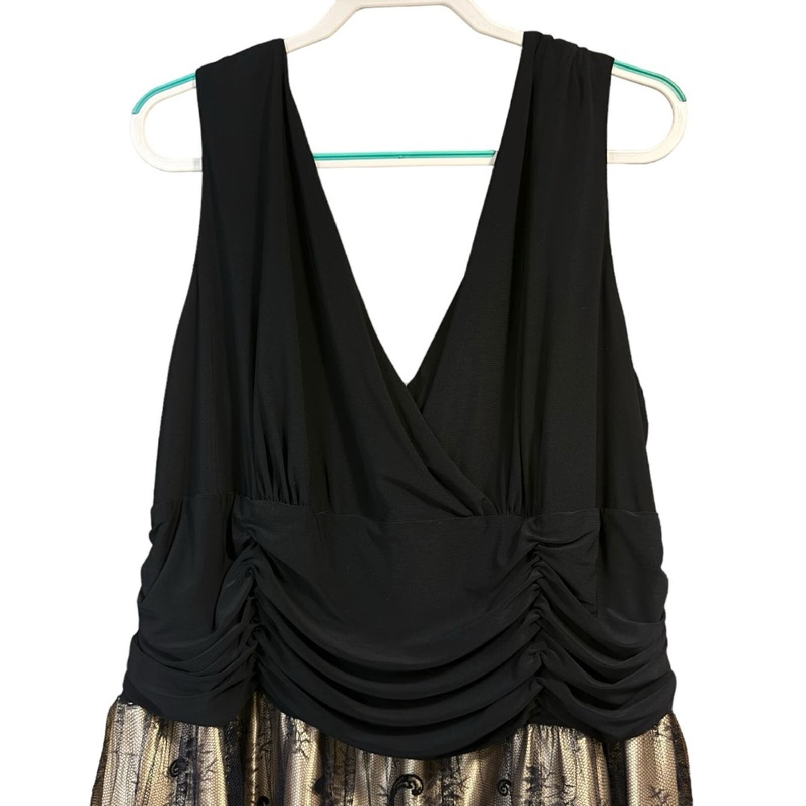 Dress Barn Illusion Soutache Lace Trim Party Evening Cocktail Dress