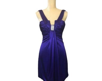 Women’s Vintage 90’s Steppin' Out Purple Jeweled Party Evening Formal Cocktail Dress Size 5/6