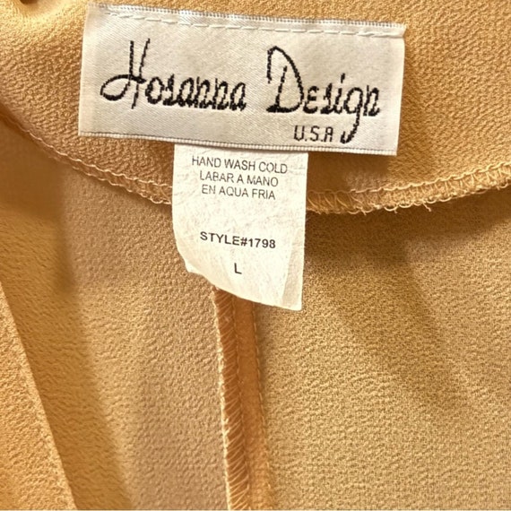 Vintage 80’s Hosanna Design USA Yellow Sheer One … - image 6