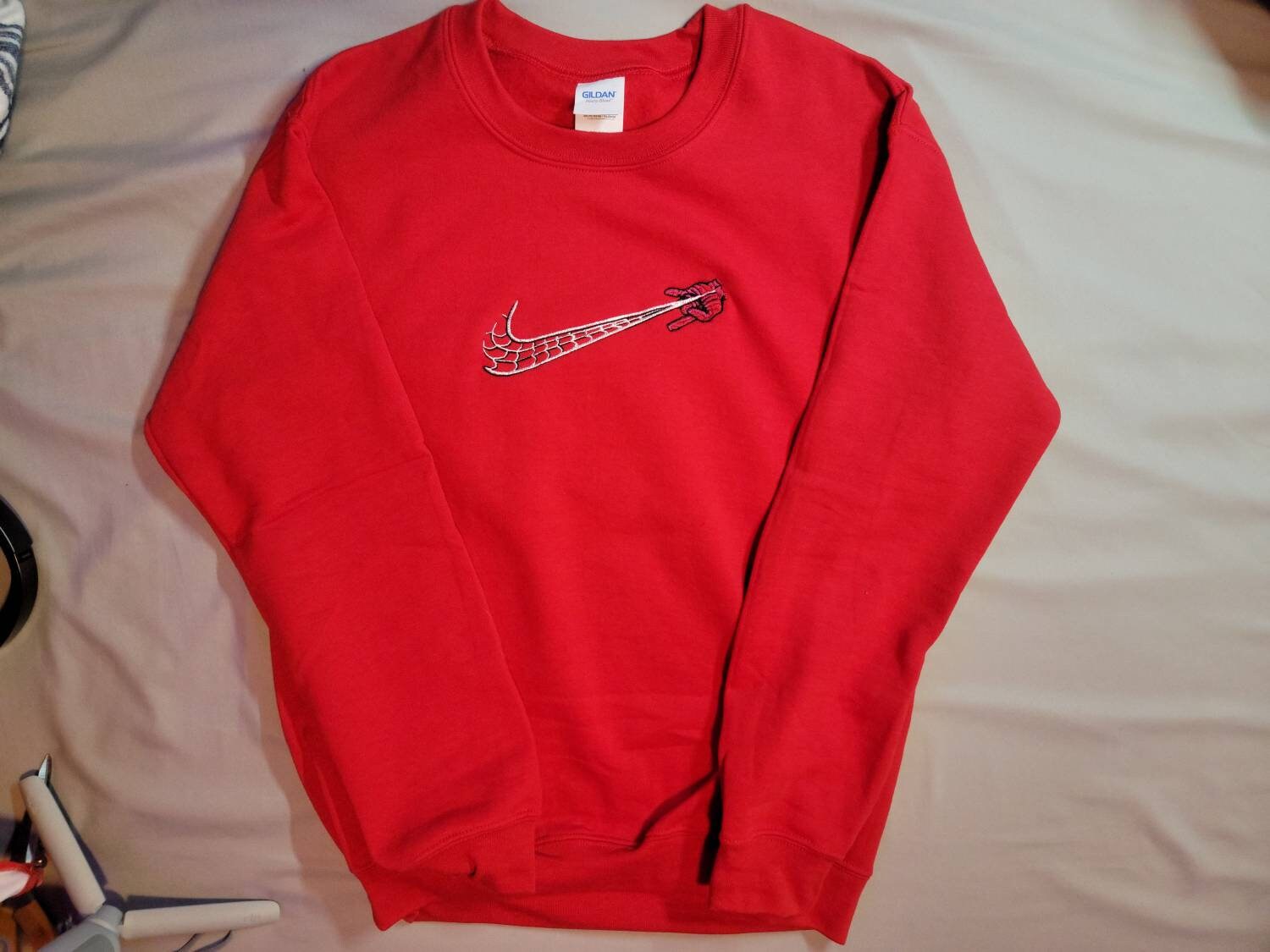 Nike Inspired Spiderman Embroidered Marvel Sweater