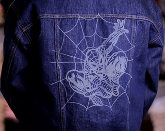 Spidey Laser Engraved/etched Denim Jacket - Etsy