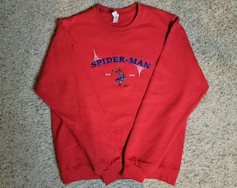 Vintage Style Spidey Embroidered Sweater/Hoodie