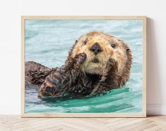 Otter Photo-Otter Print-Sea Otter Photo-Sea Otter Print-Otter Picture-Otter Photography-Wildlife Photography-Nature Photography-Otter Gifts