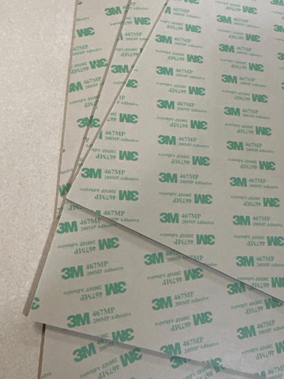 3M Adhesive Backed 3mm (1/8”) MDF for Laser Cutting, 3M Taped MDF for Lasers,  CNC, Sign Making 12”x 20” Glowforge Size, Pre Taped Wood