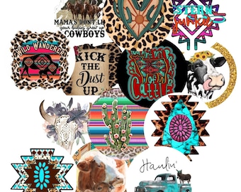 Western love Cardstock Rounds Grab bag /Fresheners cardstock/ Cardstock / Embellishments