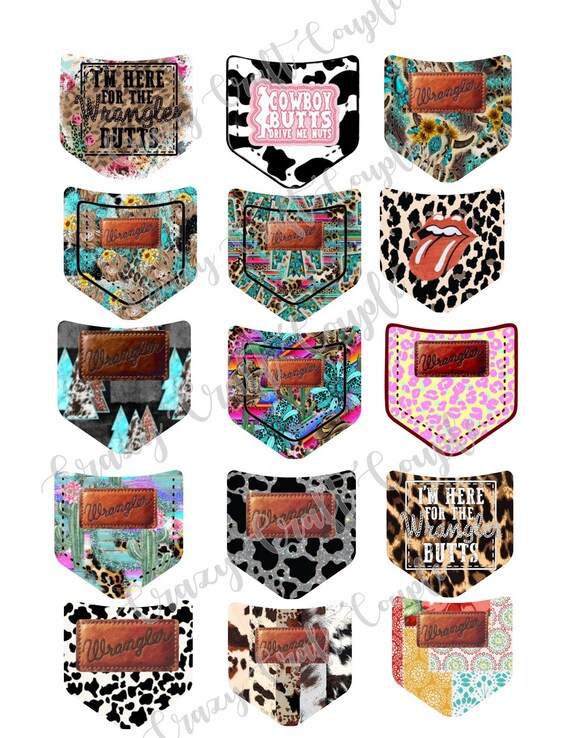 Pocket Cardstock Cutouts Jean Pockets Cardstock Various Etsy