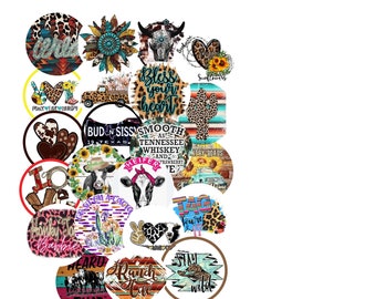 Wild Country love Cardstock Rounds Grab bag, Country Cardstock, Fresheners cardstock, Cardstock, Embellishments, Country Card Stock
