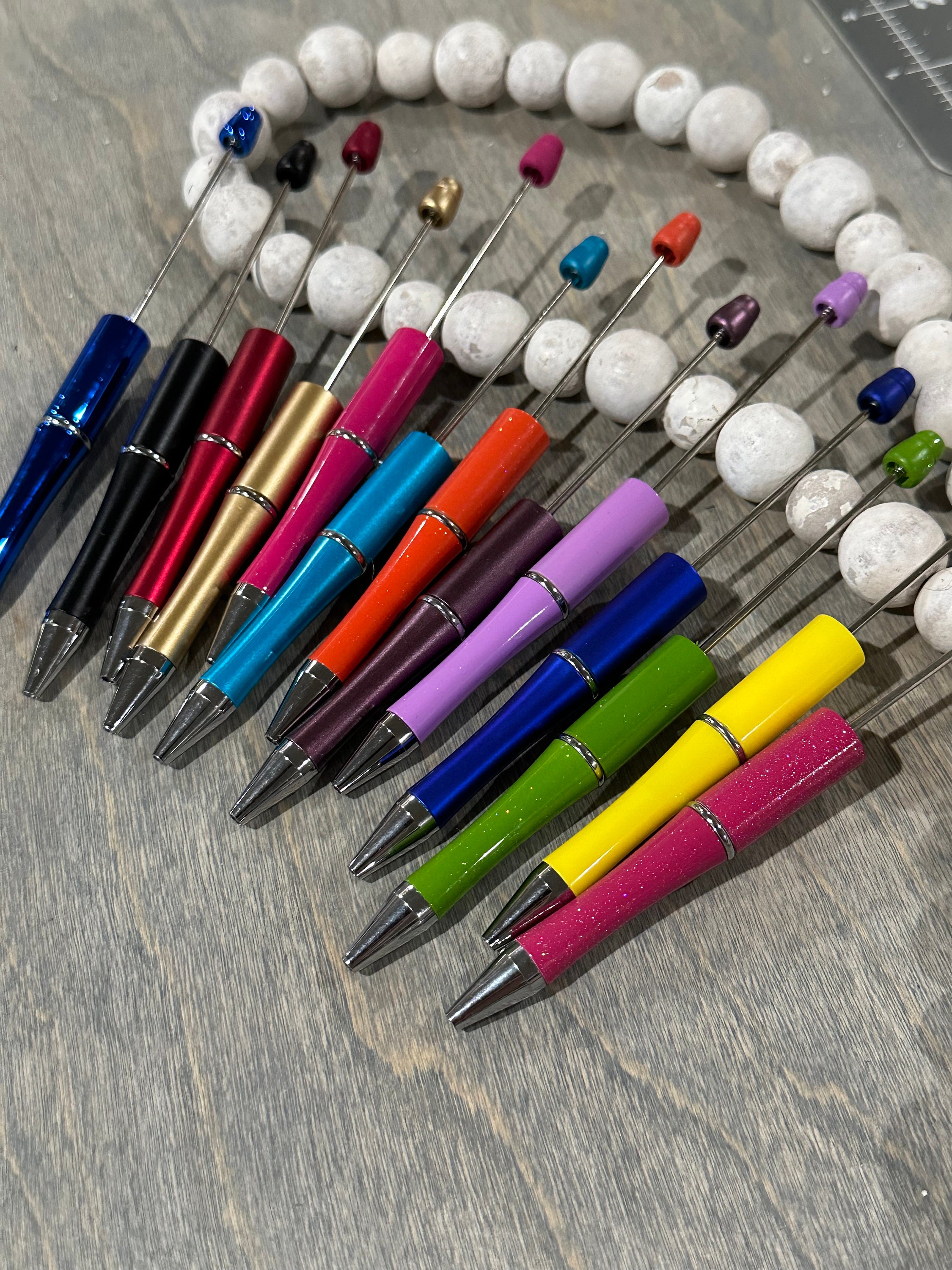 DIY Beadable Pens, Metal Pens, for Chunky Bubblegum Beads, Pen