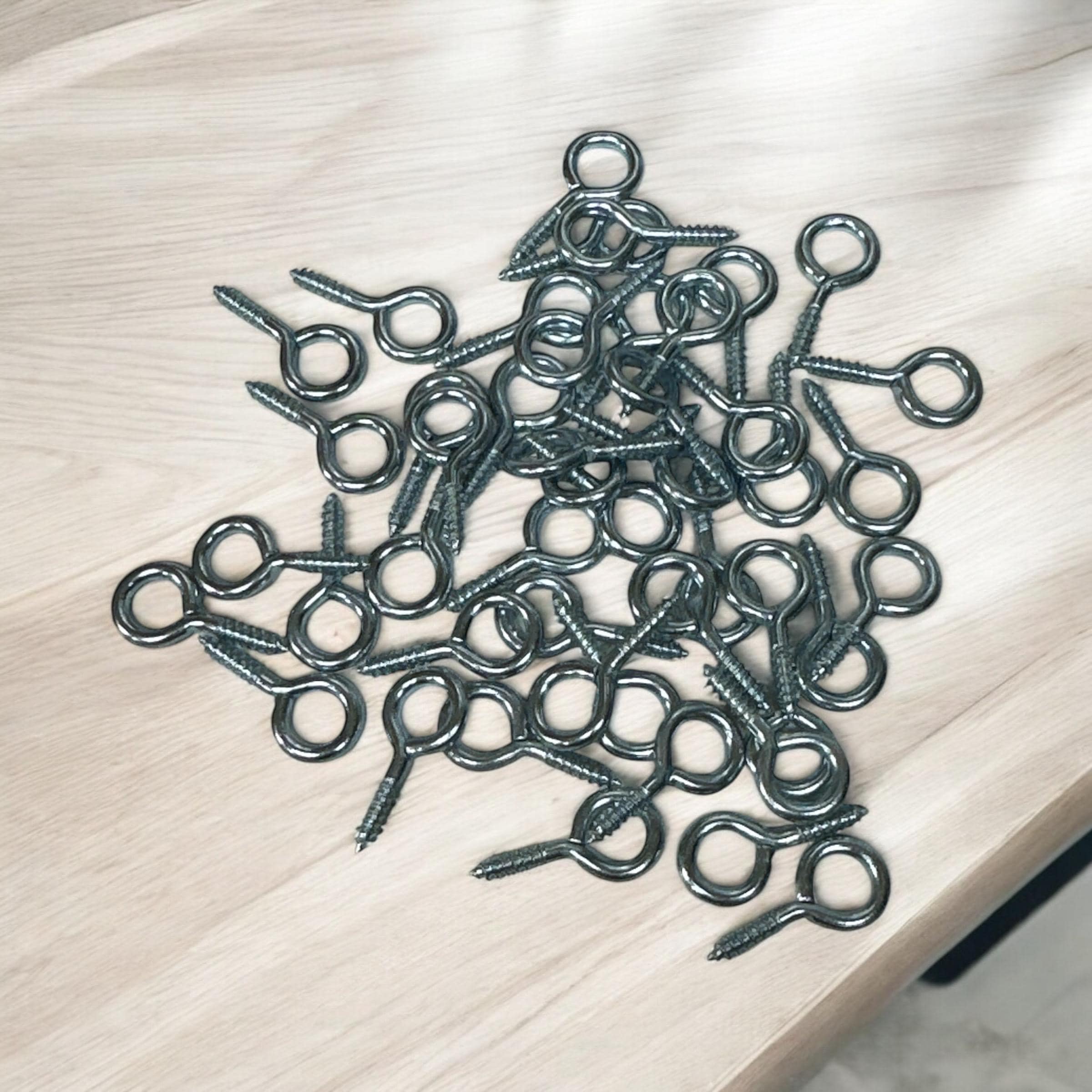 Small Screw Eye Pins, Eye pins Hooks, Clasps Hooks Eye Screws, Silver…