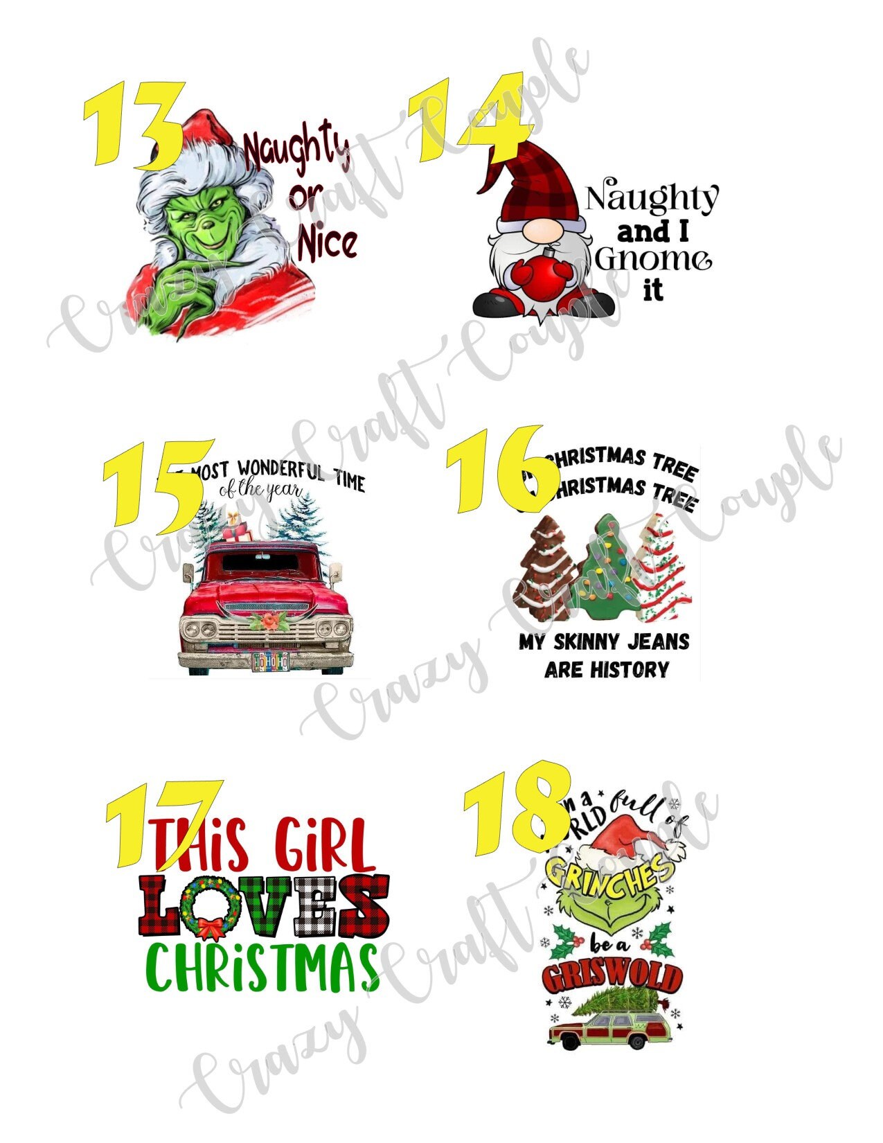 Christmas Cheer/ Christmas Fun/ Christmas Cardstock Rounds Etsy