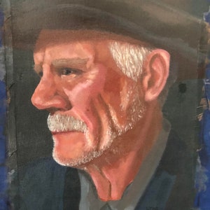 Cowboy Portrait Original Painting Framed