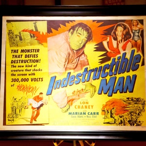 Indestructible Man, the 1956 Jack Pollexfen science fiction (sci-fi) horror thriller movie poster