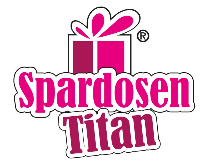 Puede incluir: Un logotipo rosa y blanco con el texto "Spar&shy;dosen Titan" y una caja de regalo estilizada con una cinta rosa.