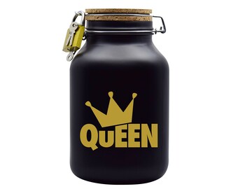 Spardose Geld Geschenk Ideen Queen Design2 Schwarz Größe XXL 3 Liter