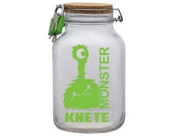 Money Box Money Gift Ideas Monster Clay Transparente Verde Tamaño XXL 3 litros