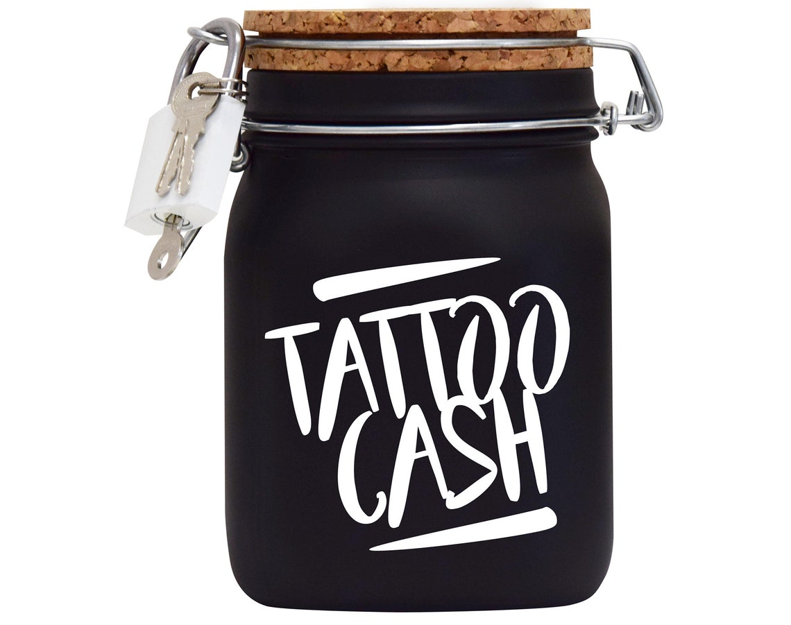 Money Money Gift Ideas Tattoo Cash Black White Size L 1 Litre Etsy