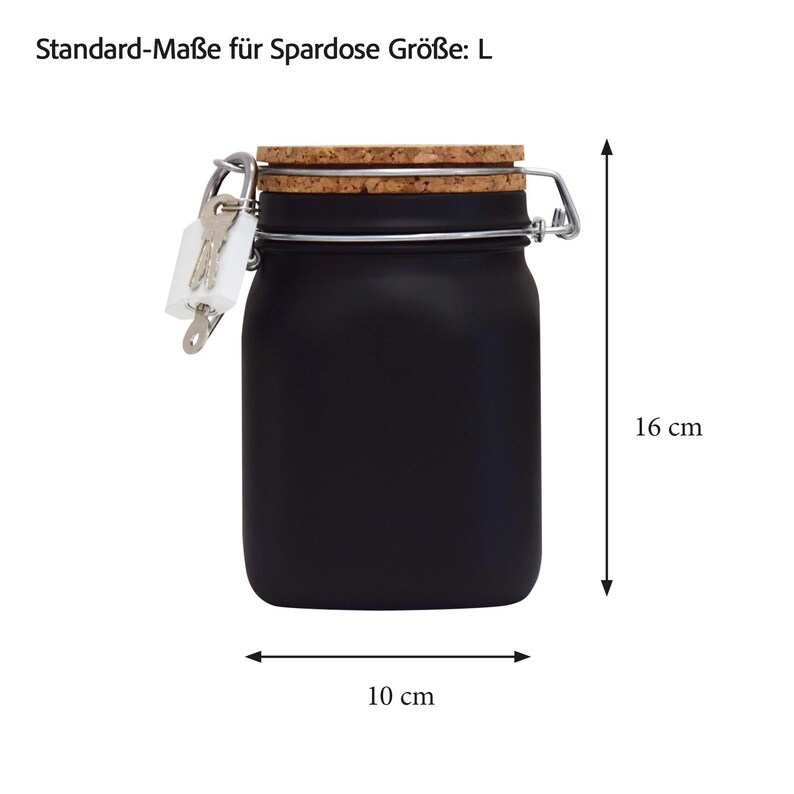 Ideas para regalar dinero Hucha Shopping Queen Negra Talla L 1 Litro imagen 7