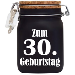 Spardose Geld Geschenk Ideen Spardose 30. Geburtstag Schwarz Größe L 1 Liter