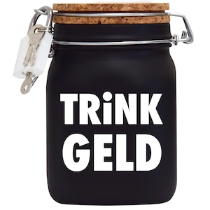Spaarpot Geld Cadeau-ideeën Drinkgeld Zwart Maat L 1 Liter