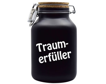 Spardose Geld Geschenk Ideen Traumerfüller Schwarz Größe XXL 3 Liter