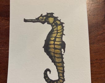 きらめくタツノオトシゴ柄