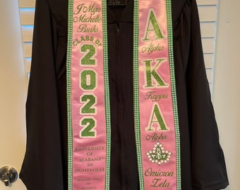 Custom Grad Stole, Sorority Stole, Memory Stole, Custom Graduation Stole