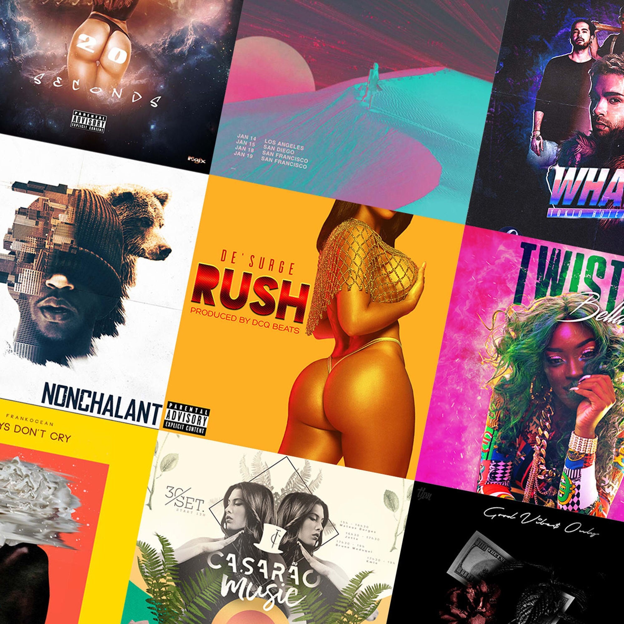 Custom Music, Rap, Hip Hop, Album Cover Art Design, Mixtape and 