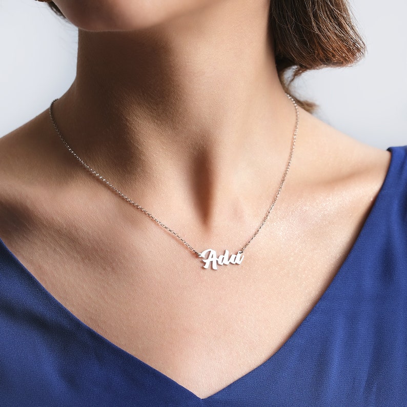 Collares con nombre personalizado, collares con nombre personalizado, collares con nombre de guión, joyería del día de la madre, regalo para ella, regalo personalizado Font 29