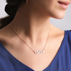 Collares con nombre personalizado, collares con nombre personalizado, collares con nombre de guión, joyería del día de la madre, regalo para ella, regalo personalizado imagen 5