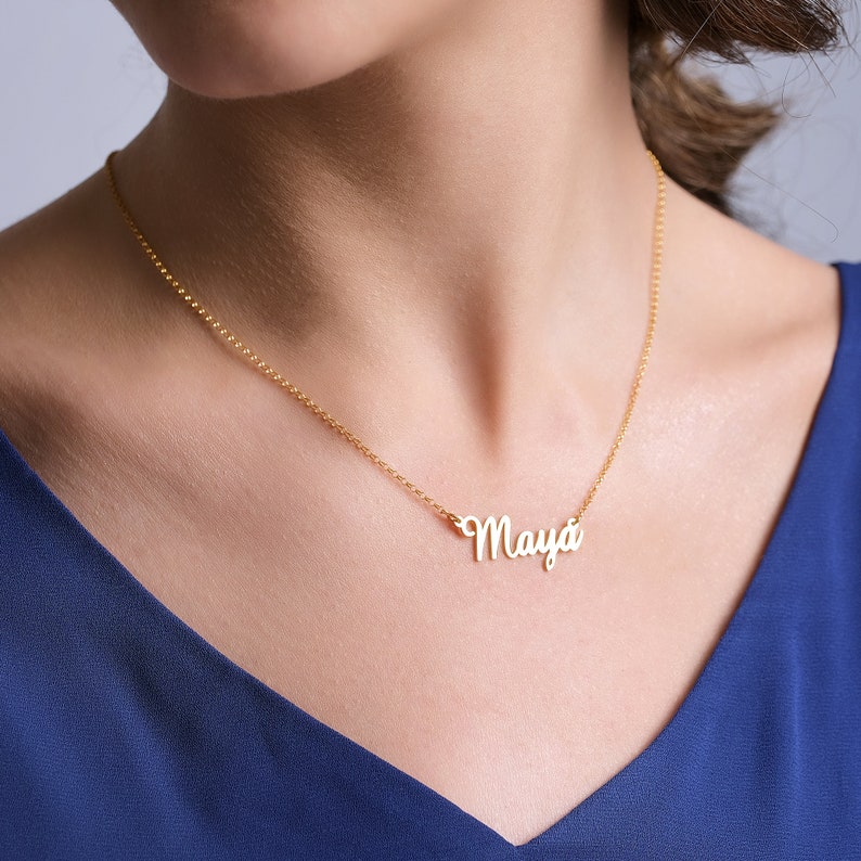 Personalized Name Necklaces, Personalized Name Necklaces , Script Name Necklaces, Mothers Day Jewelry , Gift for Her , Personalized Gift Font 2