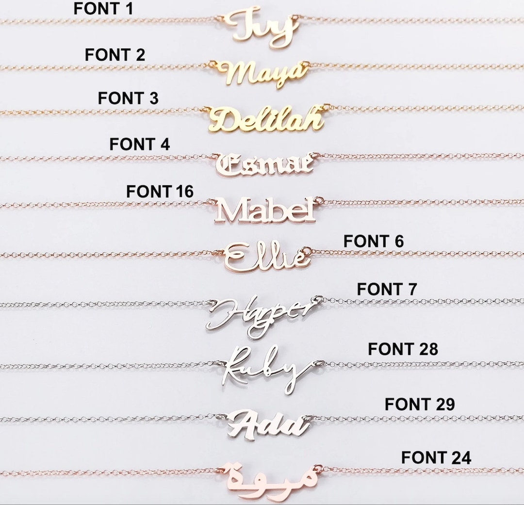 Personalized Name Necklaces, Personalized Name Necklaces , Script Name