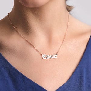 Collares con nombre personalizado, collares con nombre personalizado, collares con nombre de guión, joyería del día de la madre, regalo para ella, regalo personalizado Font 4