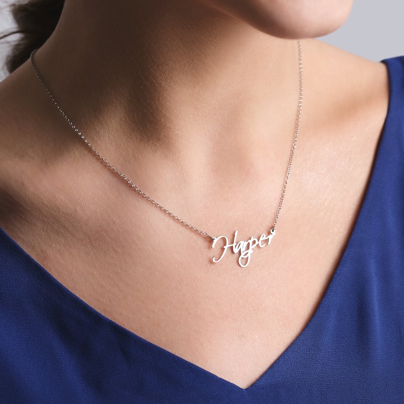 Personalized Name Necklaces, Personalized Name Necklaces , Script Name Necklaces, Mothers Day Jewelry , Gift for Her , Personalized Gift Font 7