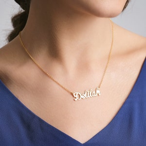 Collares con nombre personalizado, collares con nombre personalizado, collares con nombre de guión, joyería del día de la madre, regalo para ella, regalo personalizado imagen 3