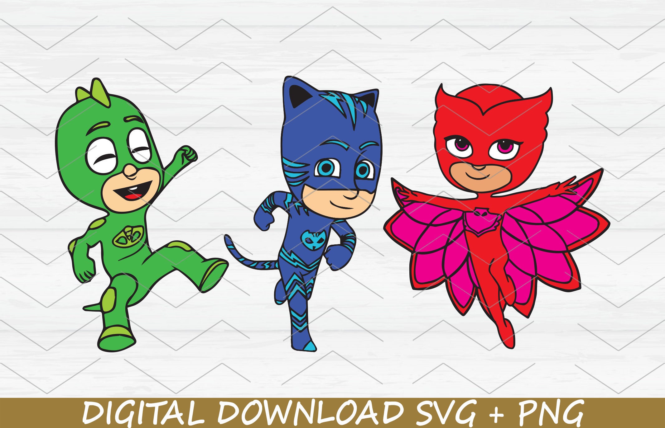 PJ Masks Svg Png Gift Boys Girls Gift birthday Digital | Etsy