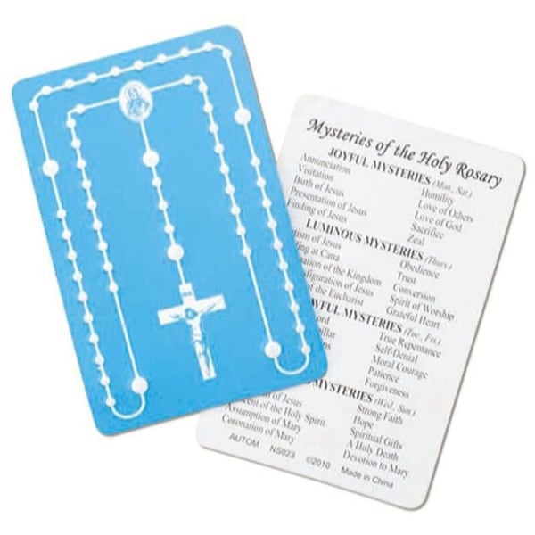 Embossed Rosary Card